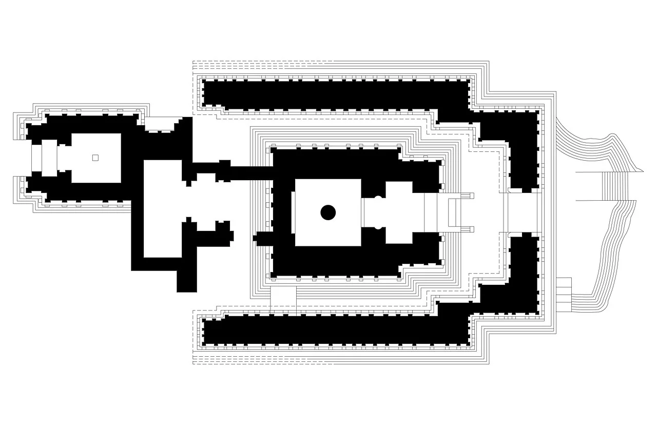Shore temple floor plan, Mahabalipuram, Tamil Nadu