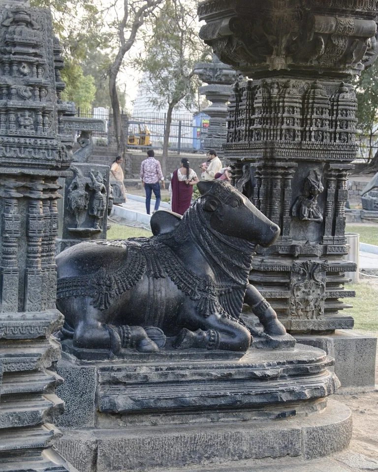 Nandi at Swayambhu Temple, Warangal